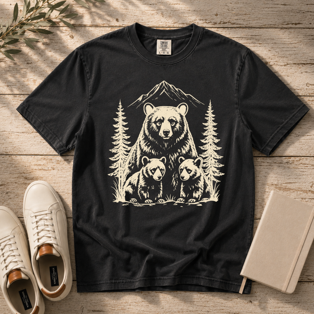Bear Family – Wildlife & Nature T-Shirt | Outdoors Edition