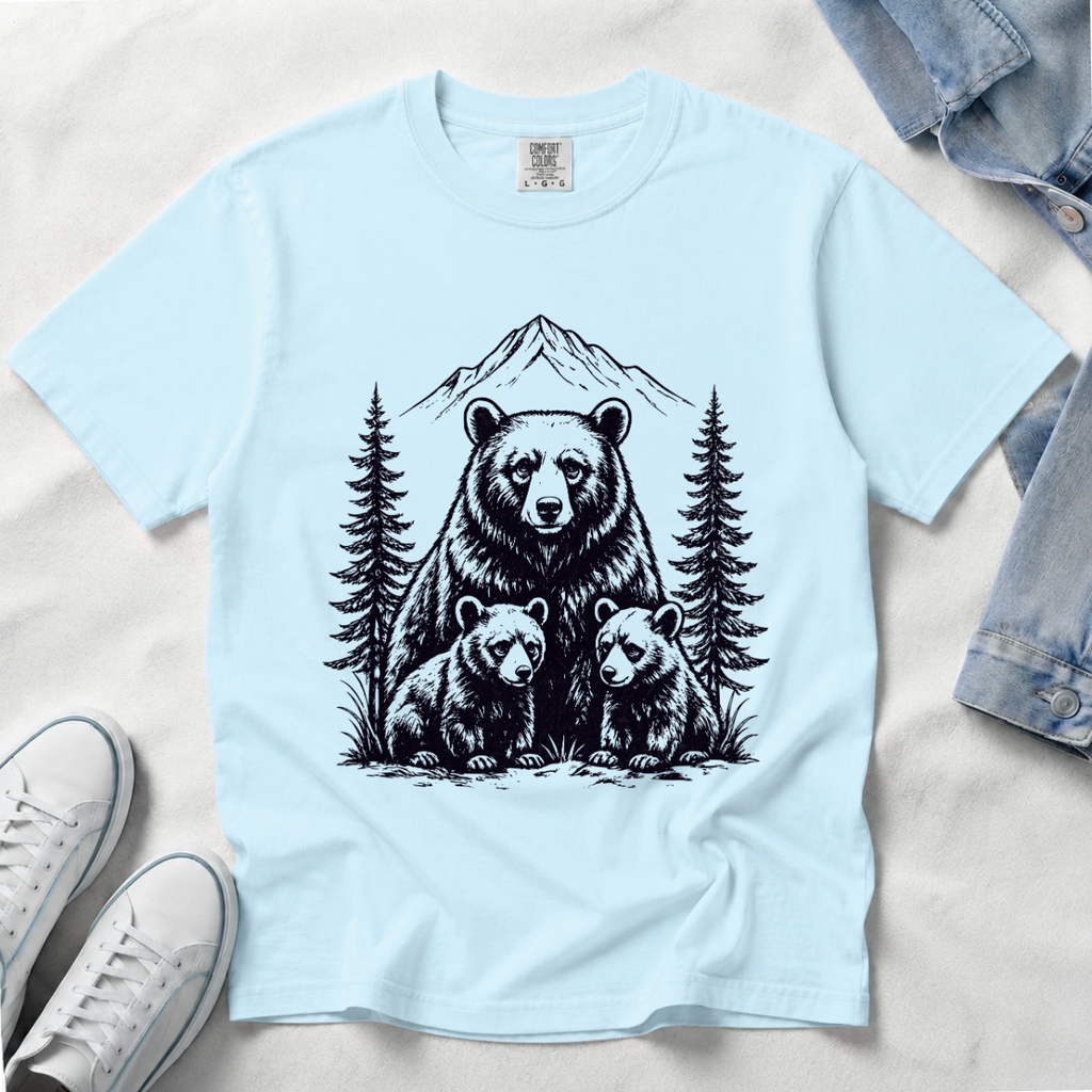 Bear Family – Wildlife & Nature T-Shirt | Outdoors Edition