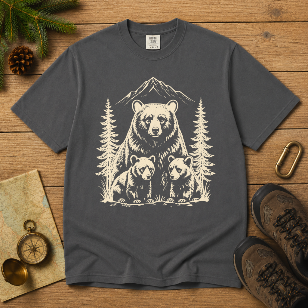 Bear Family – Wildlife & Nature T-Shirt | Outdoors Edition