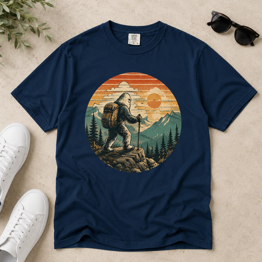 Bigfoot on the Trail – Funny Hiking T-Shirt | Outdoors Edition