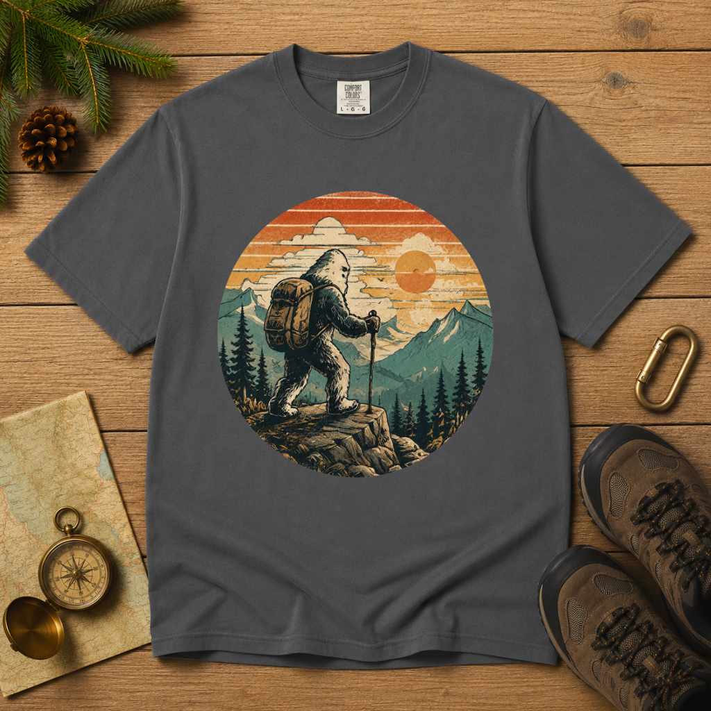 Bigfoot on the Trail – Funny Hiking T-Shirt | Outdoors Edition