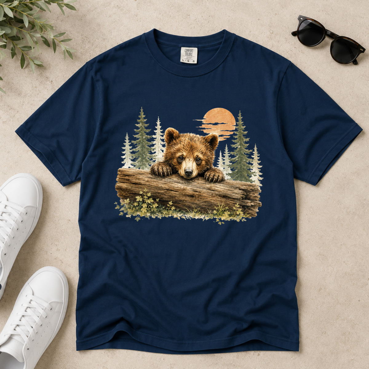 Curious Bear Cub – Wildlife Explorer T-Shirt | Outdoors Edition
