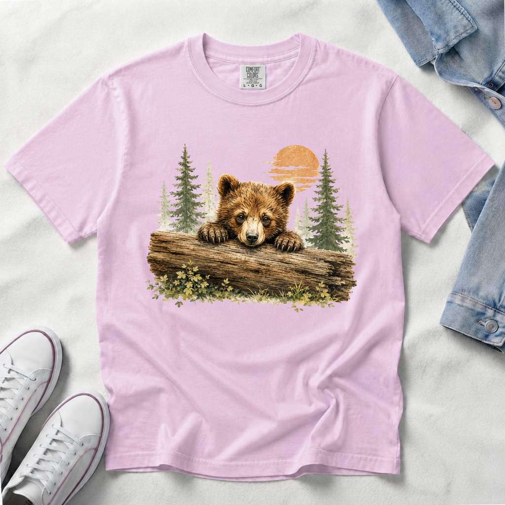Curious Bear Cub – Wildlife Explorer T-Shirt | Outdoors Edition