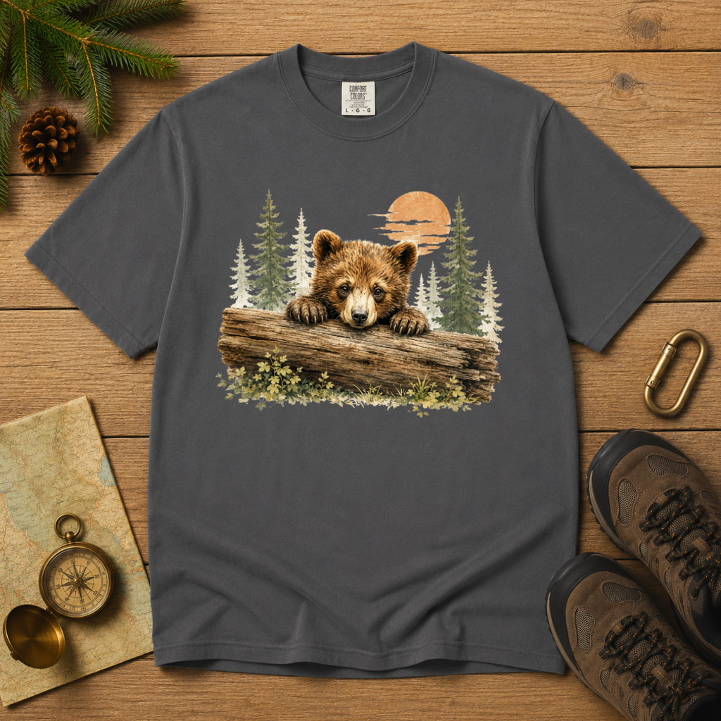 Curious Bear Cub – Wildlife Explorer T-Shirt | Outdoors Edition