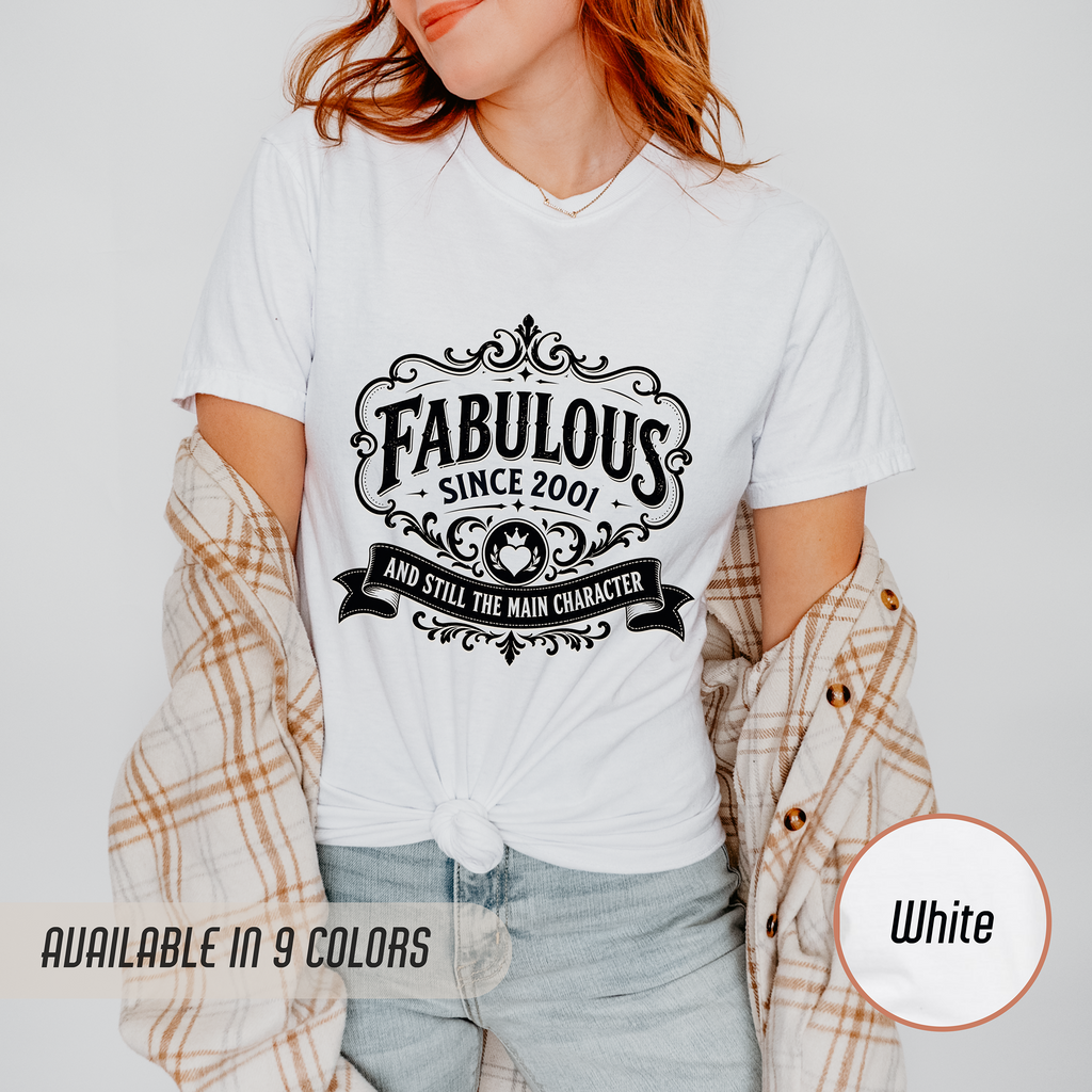 Fabulous Since 2001 T-Shirt – 25th Birthday Gift