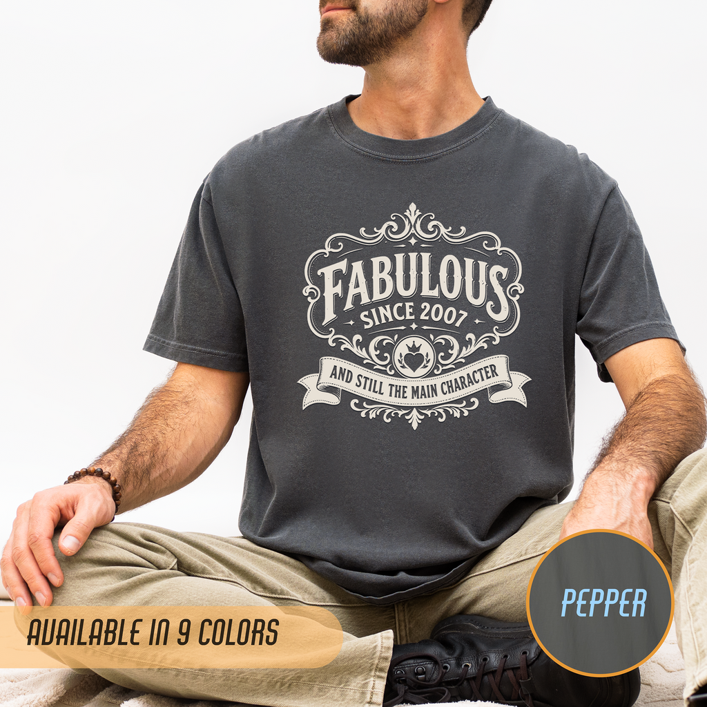 Fabulous Since 2007 T-Shirt – 19th Birthday Gift