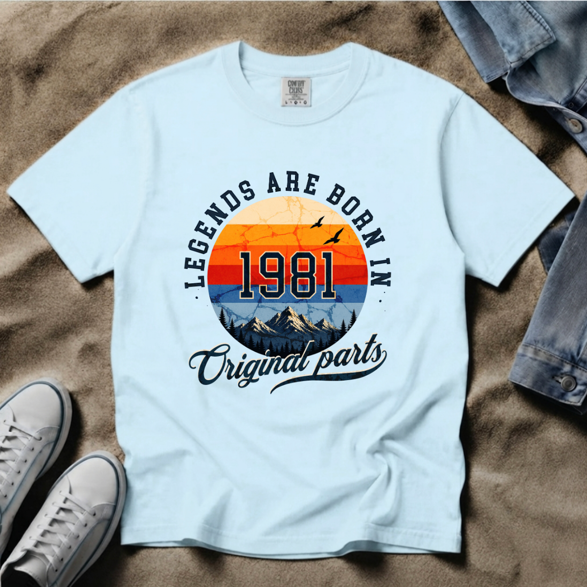 Legends Are Born in 1981 – 45th Birthday T-Shirt
