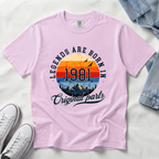 Legends Are Born in 1981 – 45th Birthday T-Shirt