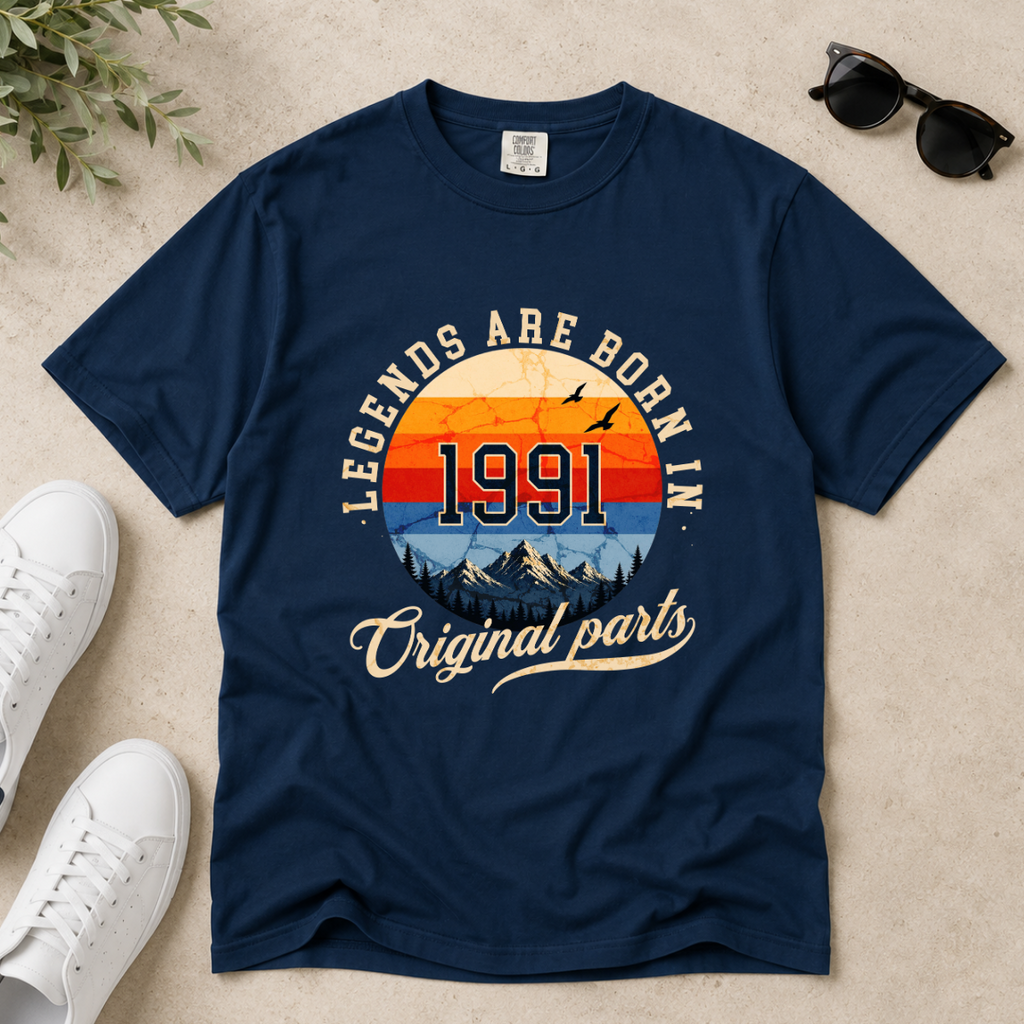 Legends Are Born in 1991 – 35th Birthday T-Shirt