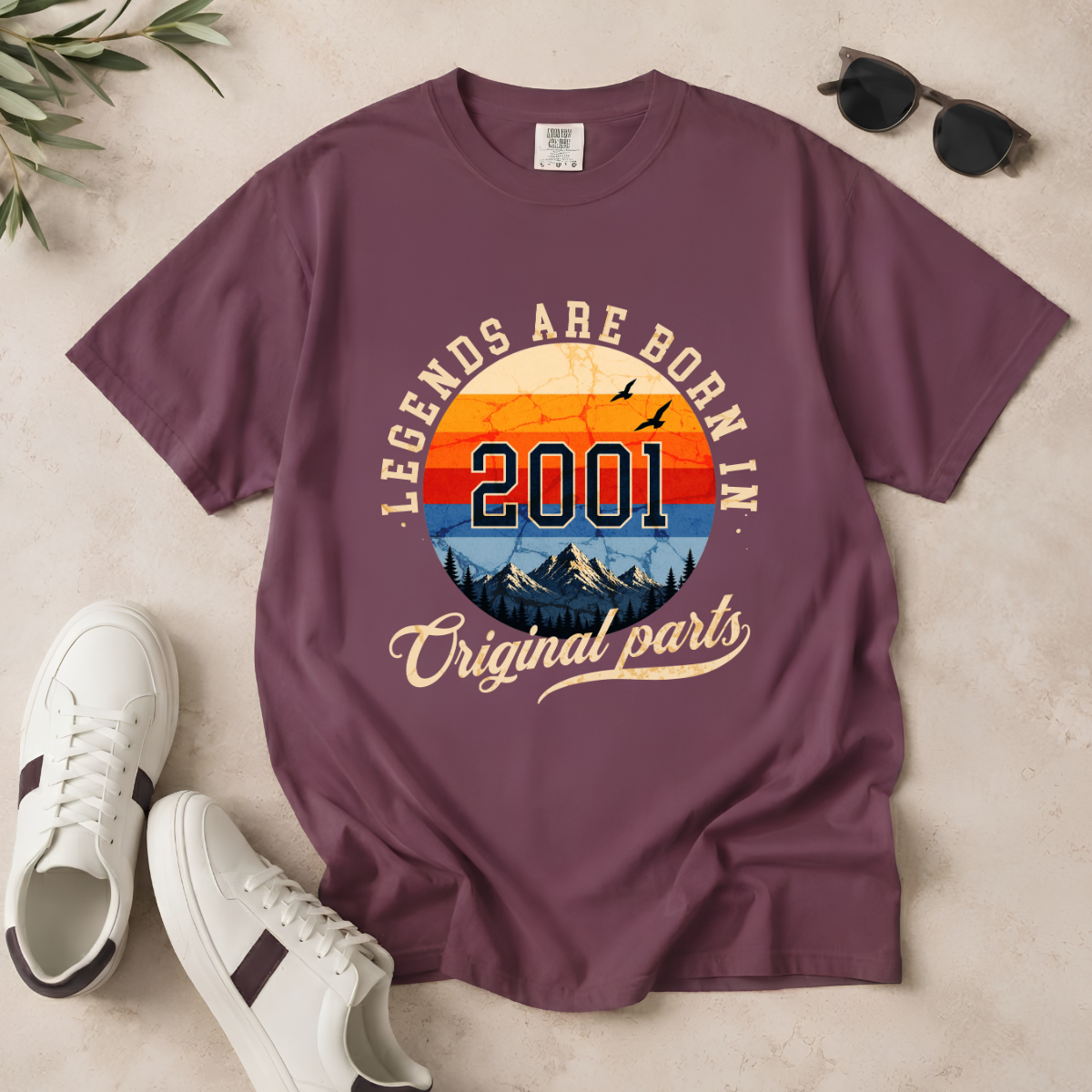 Legends Are Born in 2001 – 25th Birthday T-Shirt