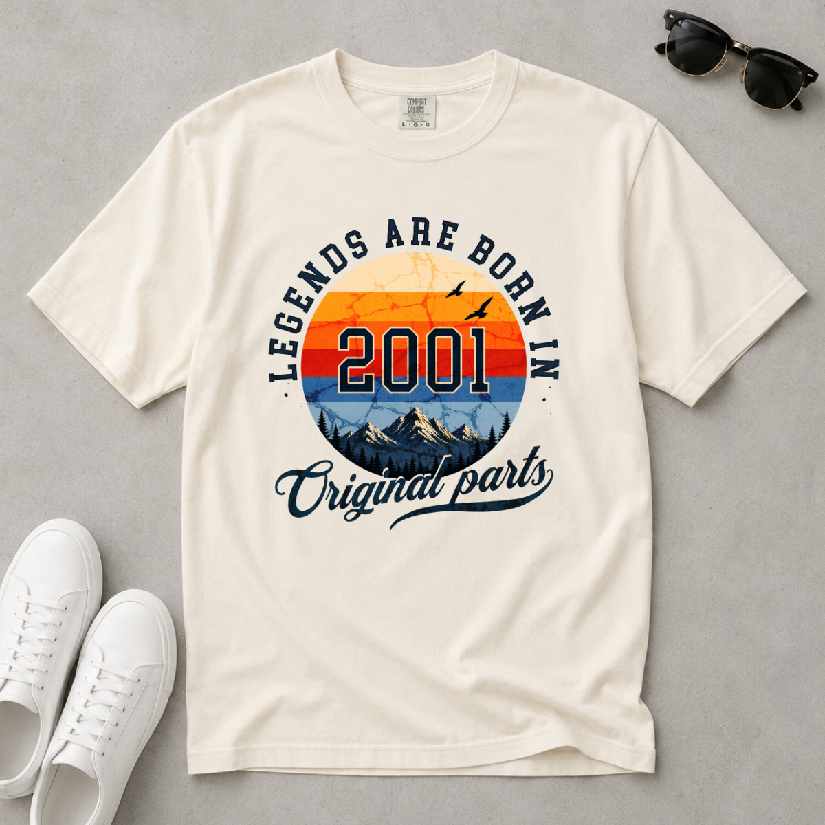 Legends Are Born in 2001 – 25th Birthday T-Shirt