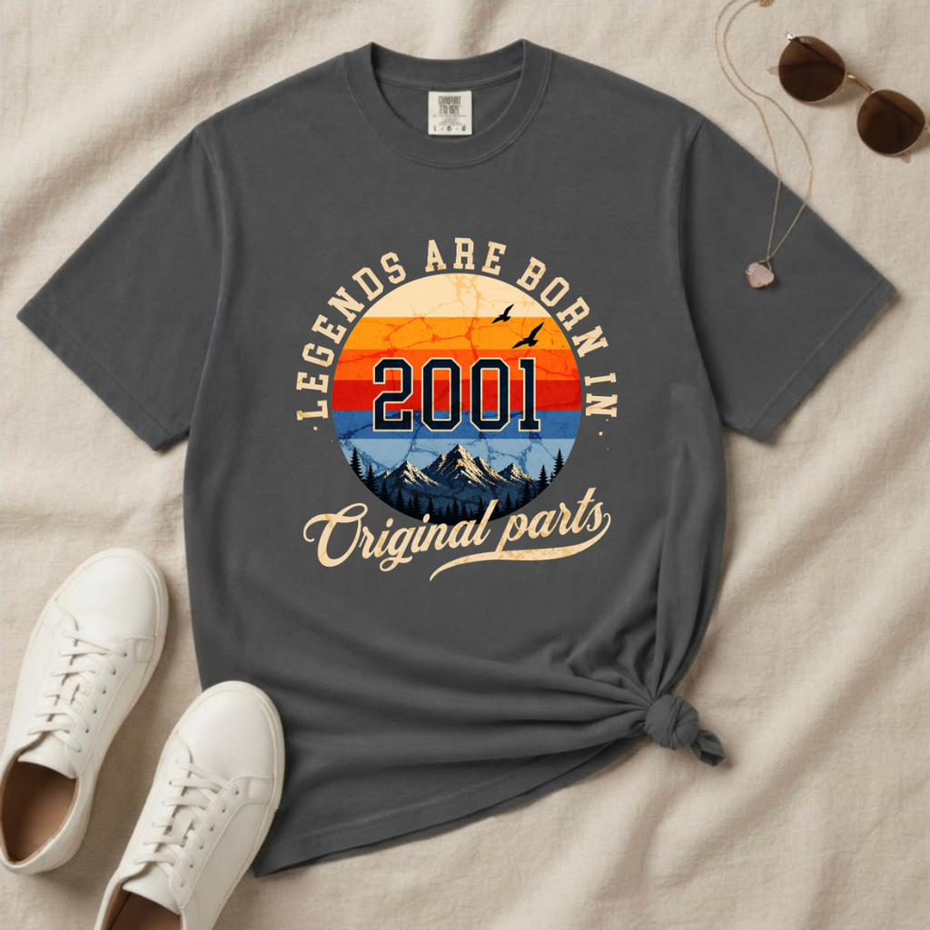 Legends Are Born in 2001 – 25th Birthday T-Shirt