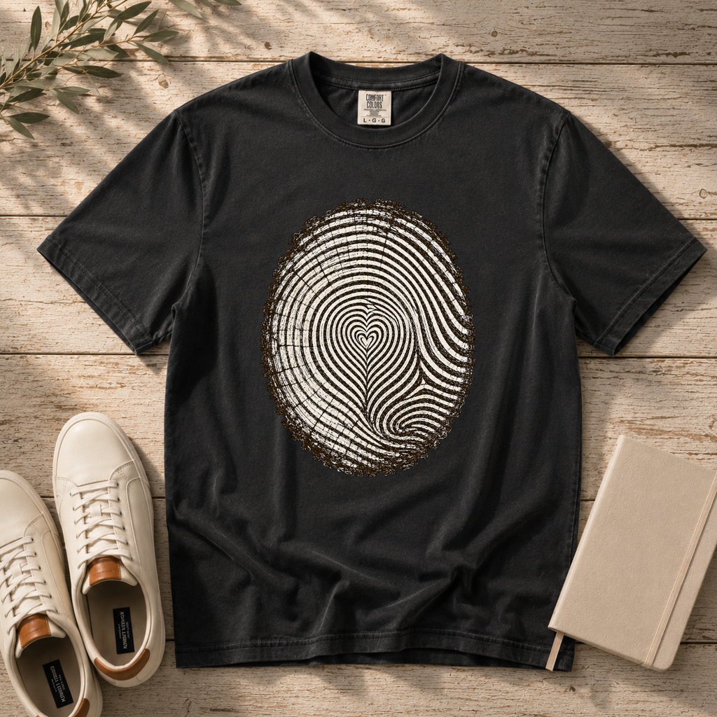 Love the Forest – Tree Ring Heart T-Shirt | Outdoors Edition