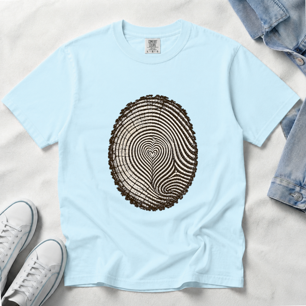 Love the Forest – Tree Ring Heart T-Shirt | Outdoors Edition