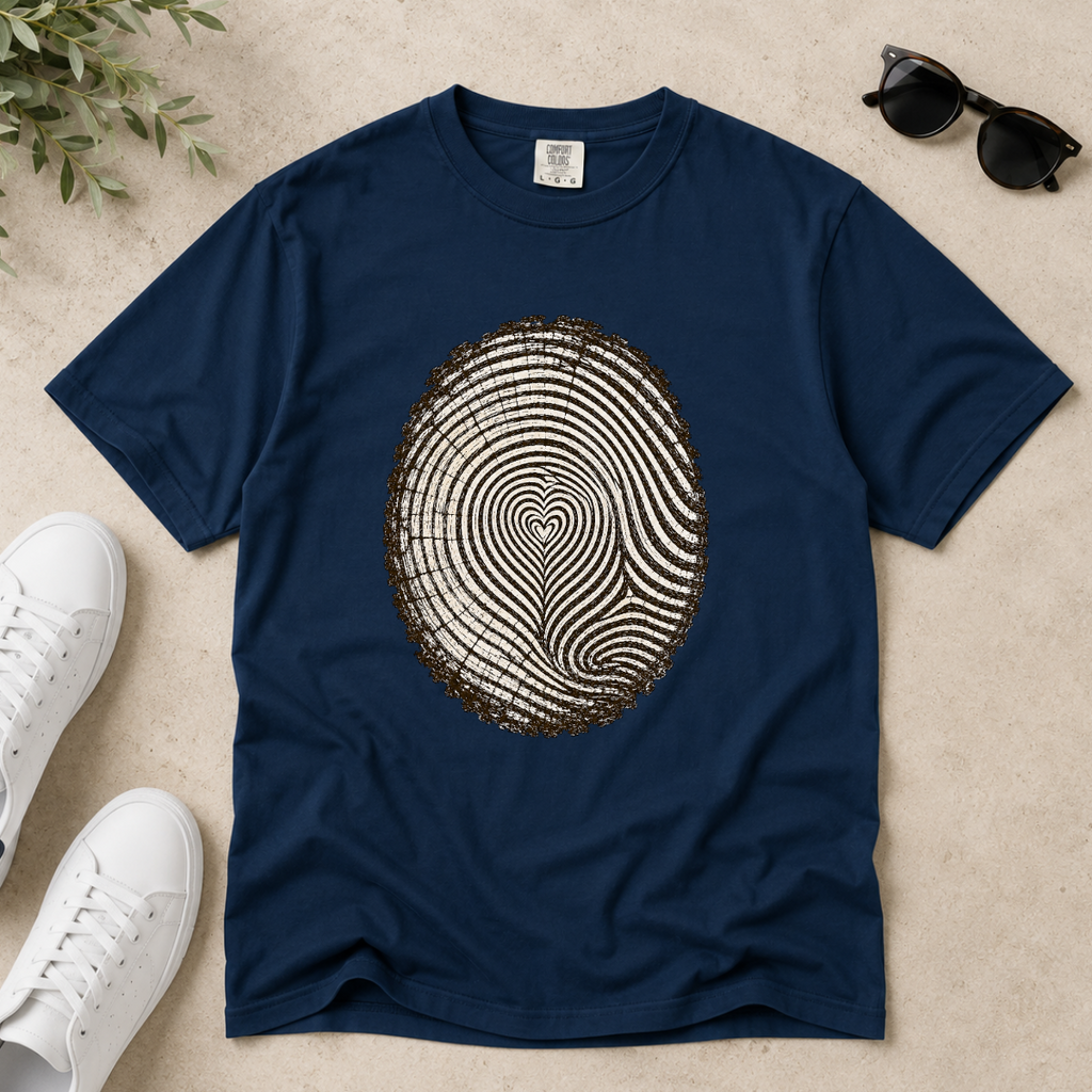Love the Forest – Tree Ring Heart T-Shirt | Outdoors Edition