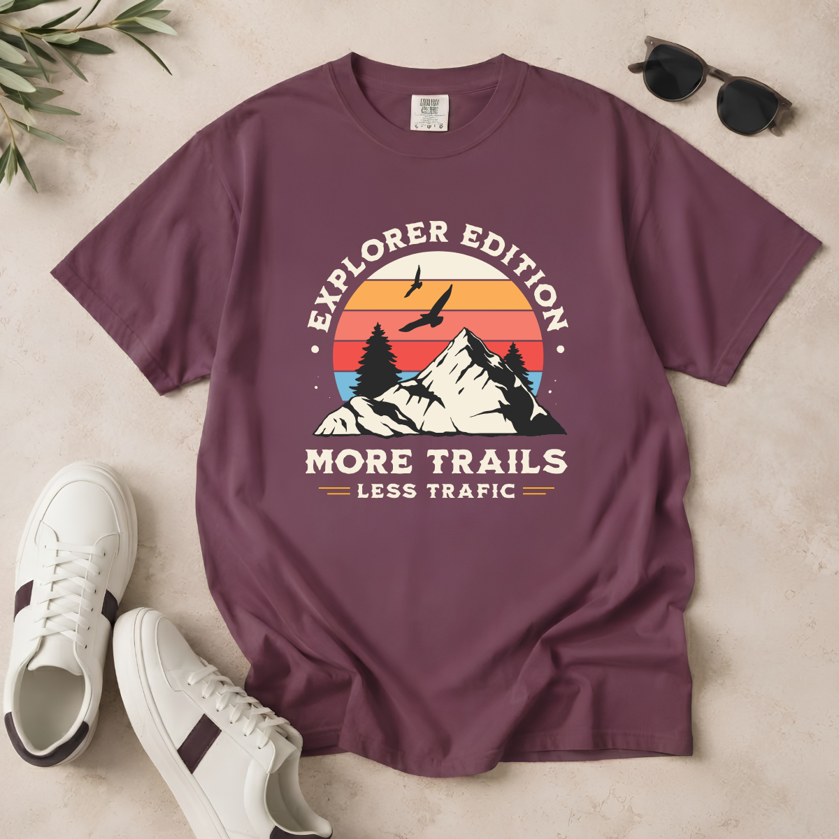 More Trails Less Traffic – Hiking T-Shirt | Outdoors Edition