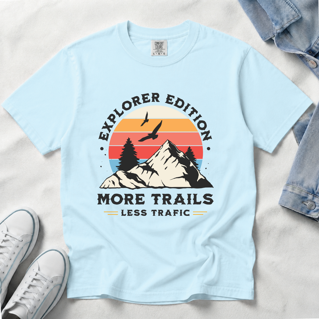 More Trails Less Traffic – Hiking T-Shirt | Outdoors Edition
