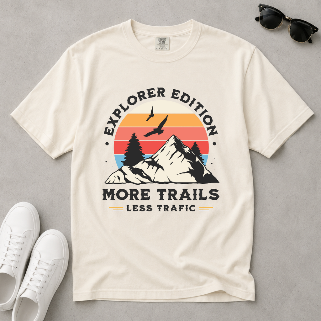 More Trails Less Traffic – Hiking T-Shirt | Outdoors Edition