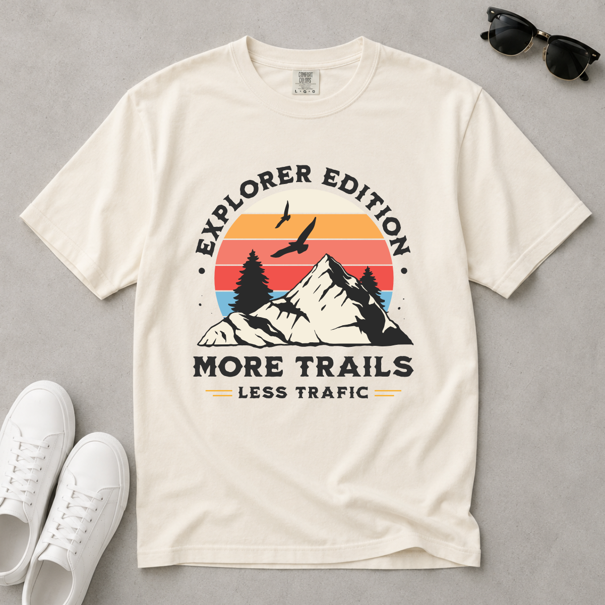More Trails Less Traffic – Hiking T-Shirt | Outdoors Edition