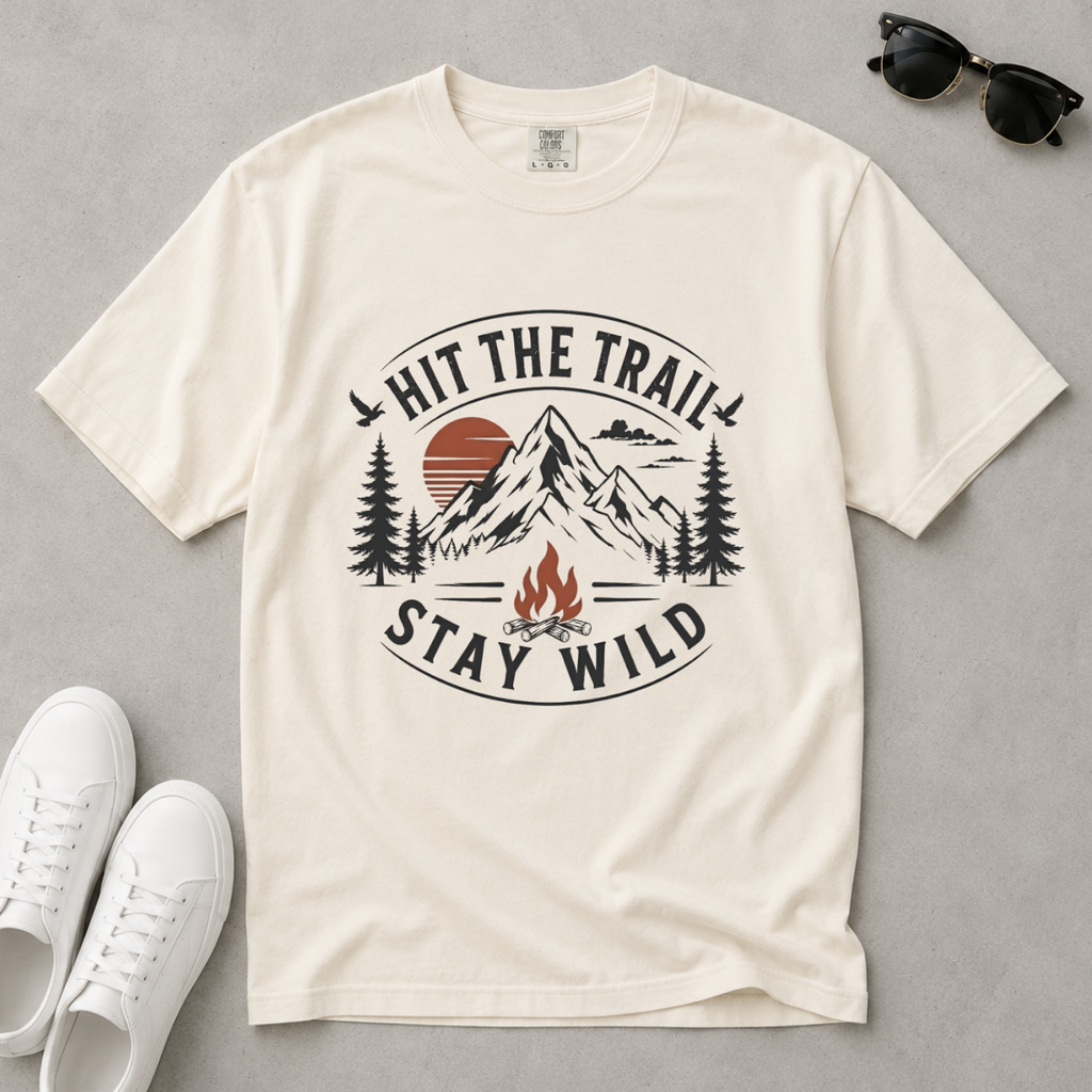 Hit the Trail, Stay Wild – Hiking T-Shirt | Outdoors Edition