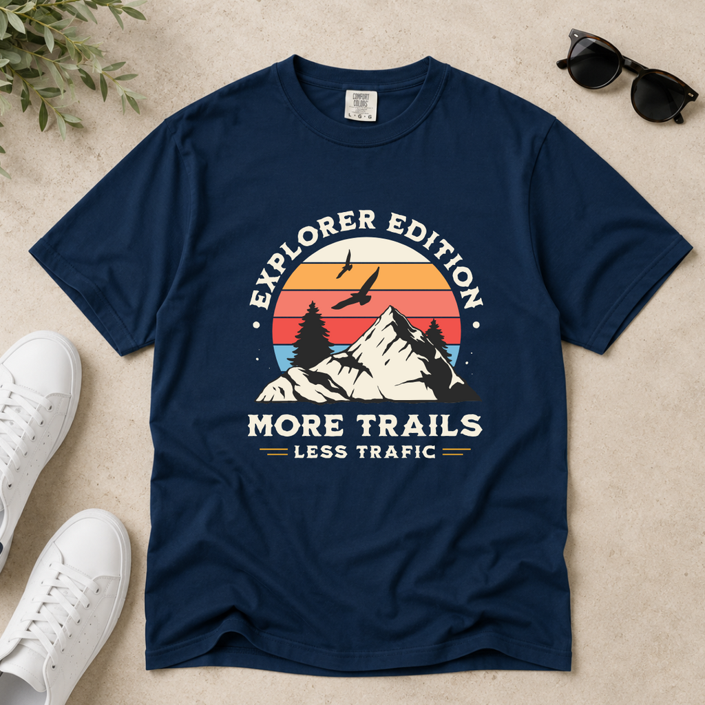 More Trails Less Traffic – Hiking T-Shirt | Outdoors Edition