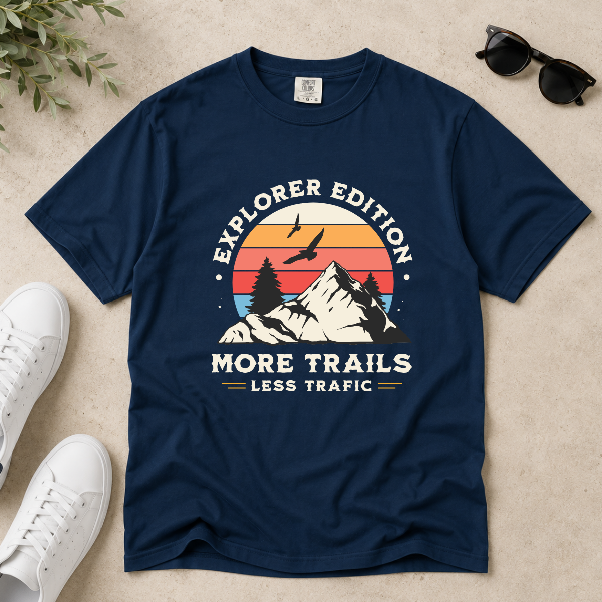 More Trails Less Traffic – Hiking T-Shirt | Outdoors Edition