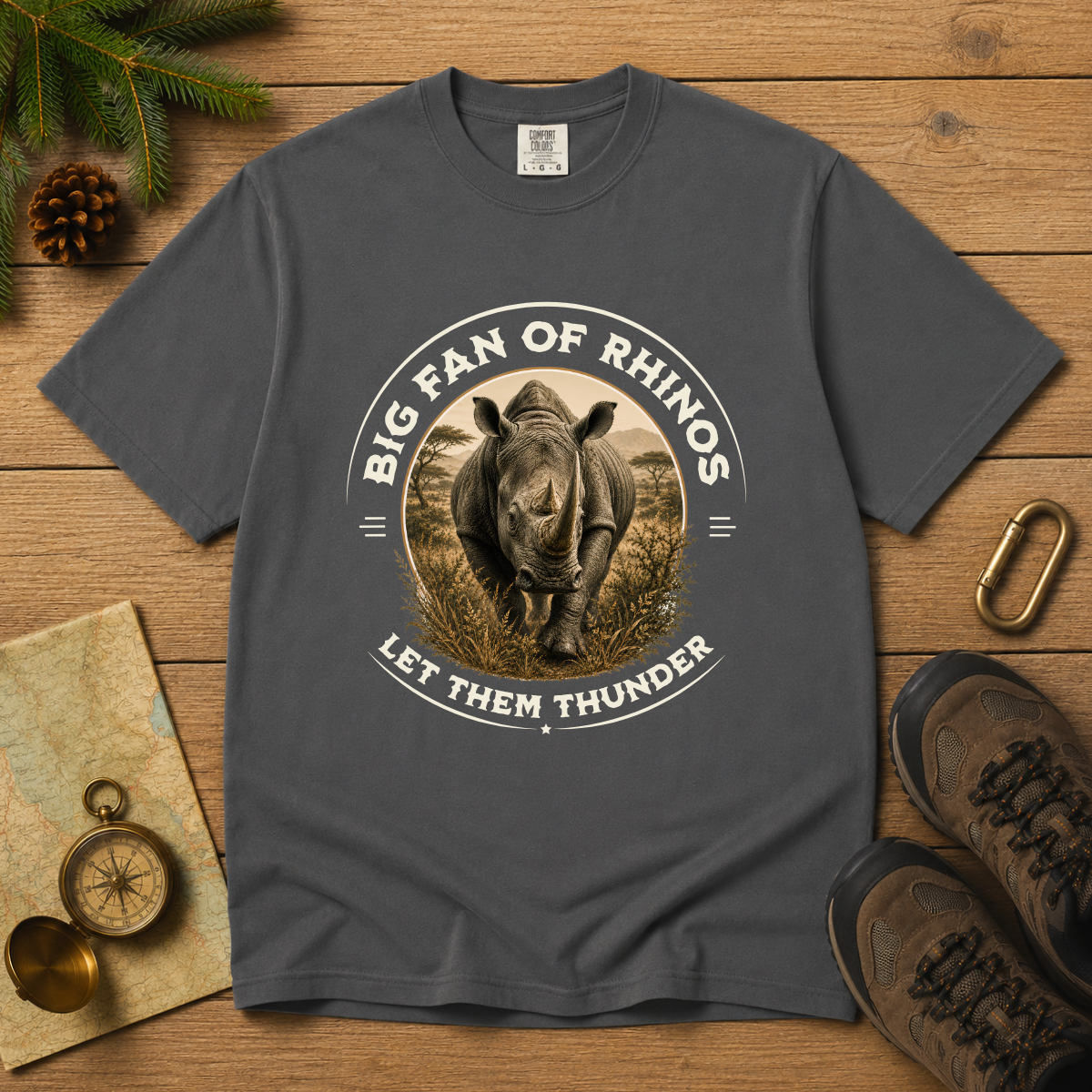 Last of Its Kind – Black Rhino T-Shirt | Outdoors Edition