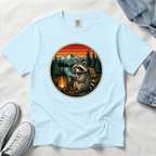 Camping Raccoon – Campfire T-Shirt | Outdoors Edition
