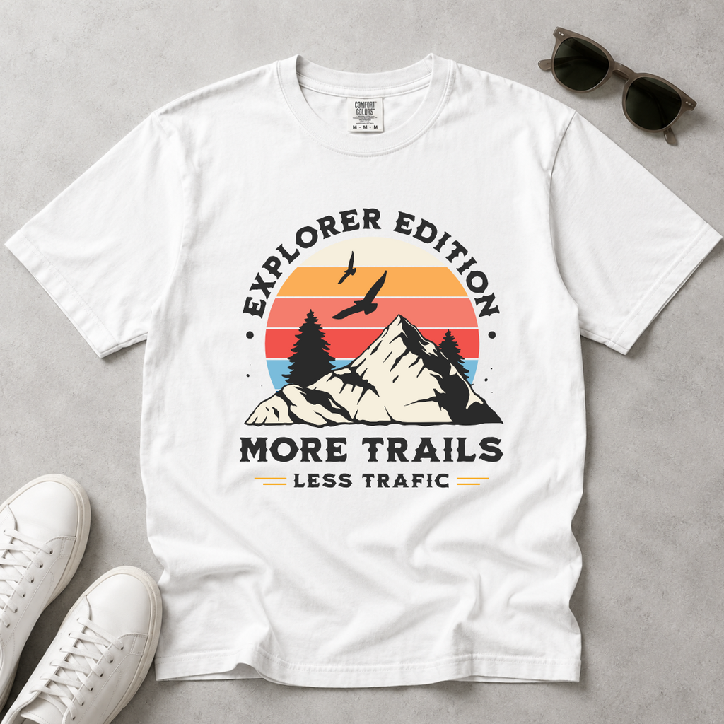 More Trails Less Traffic – Hiking T-Shirt | Outdoors Edition