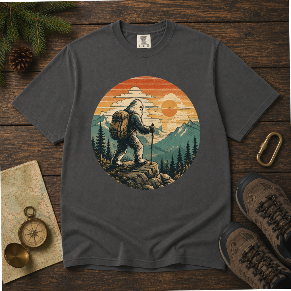 Bigfoot on the Trail – Funny Hiking T-Shirt | Outdoors Edition