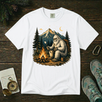Yeti Around the Campfire – Funny Camping T-Shirt | Outdoors Edition