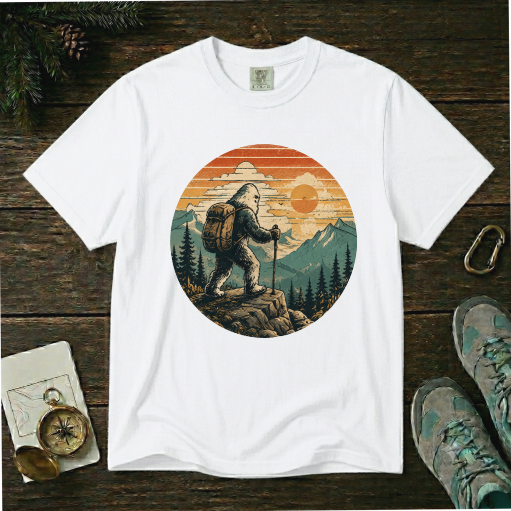Bigfoot on the Trail – Funny Hiking T-Shirt | Outdoors Edition