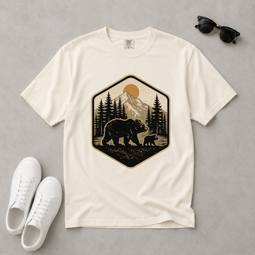Vintage Bear – National Park Badge T-Shirt | Explorer Edition