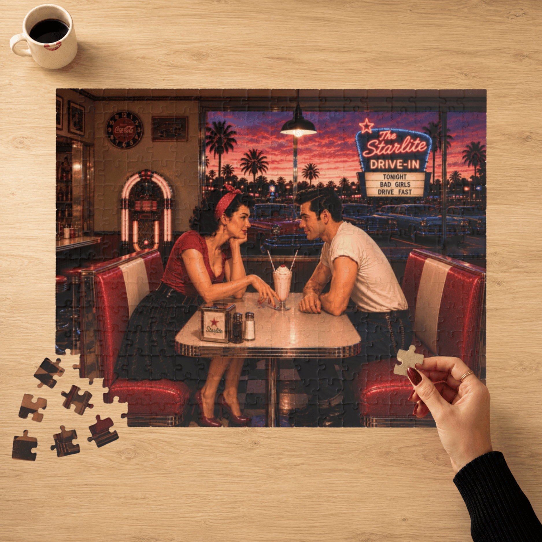Starlite Drive-In – Retro Romance Jigsaw Puzzle