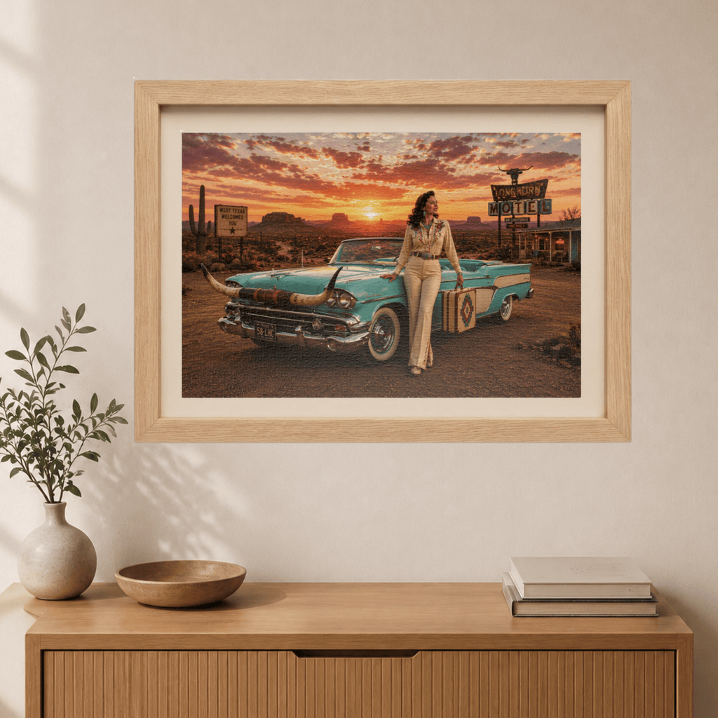 Last Exit Before Nowhere – Desert Road Trip Jigsaw Puzzle