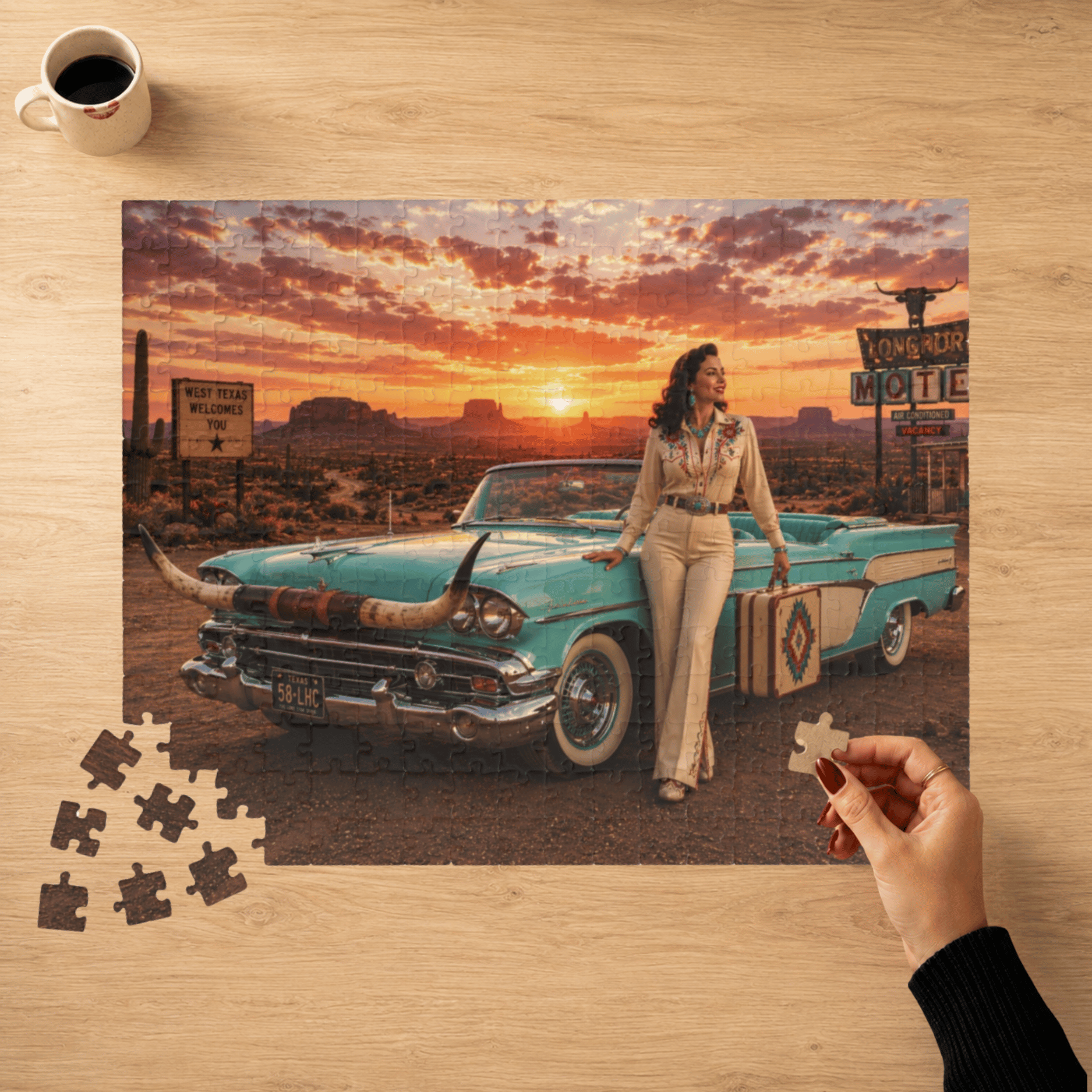 Last Exit Before Nowhere – Desert Road Trip Jigsaw Puzzle