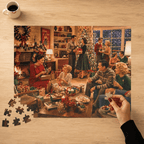 Christmas Cocktail Party – Vintage Holiday Glamour Art Puzzle
