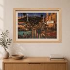 Hollywood After Dark – Neon Los Angeles Night & Classic Cars Art Puzzle