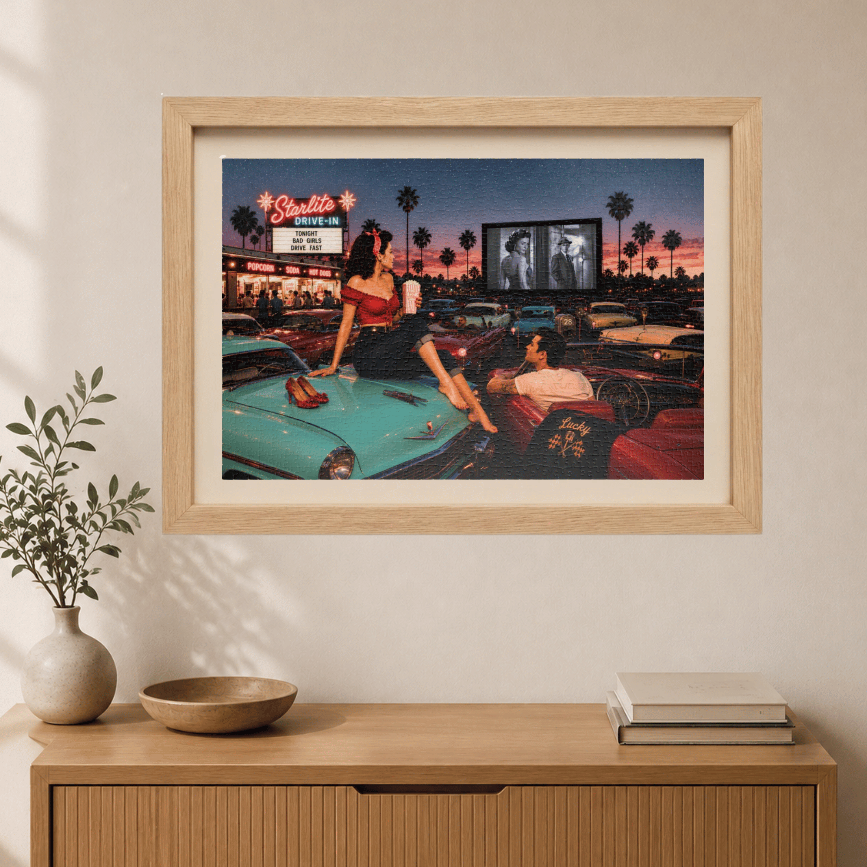 Meet Me After the Movie – Retro Drive-In Art Puzzle