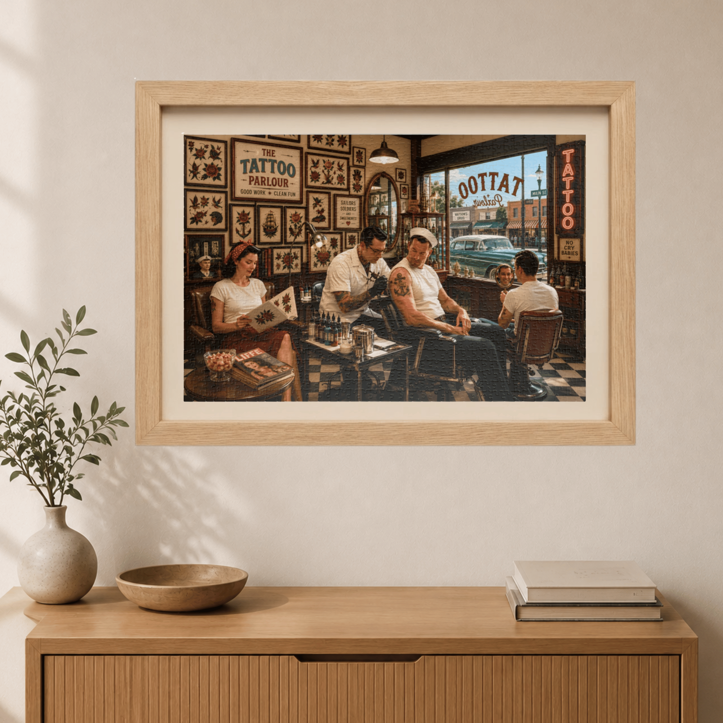 Good Girls Have Tattoos Too – Vintage Tattoo Parlour Art Puzzle