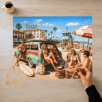 Out of Office, Possibly Forever – Retro California Beach Art Puzzle