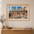 Meet Me on the Boardwalk – Retro Roller Skating Beach Art Puzzle