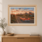 No Plans, No Problem – Retro Route 66 Desert Road Trip Art Puzzle