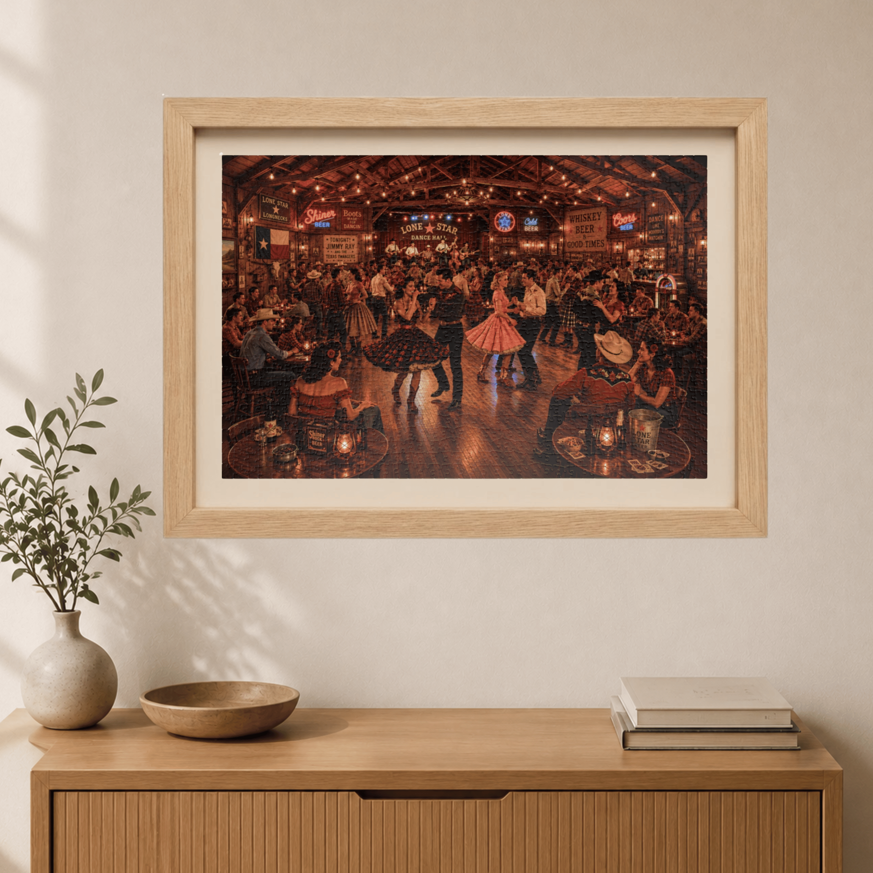 Darling, Save Me a Dance – Vintage Western Dance Hall Art Puzzle