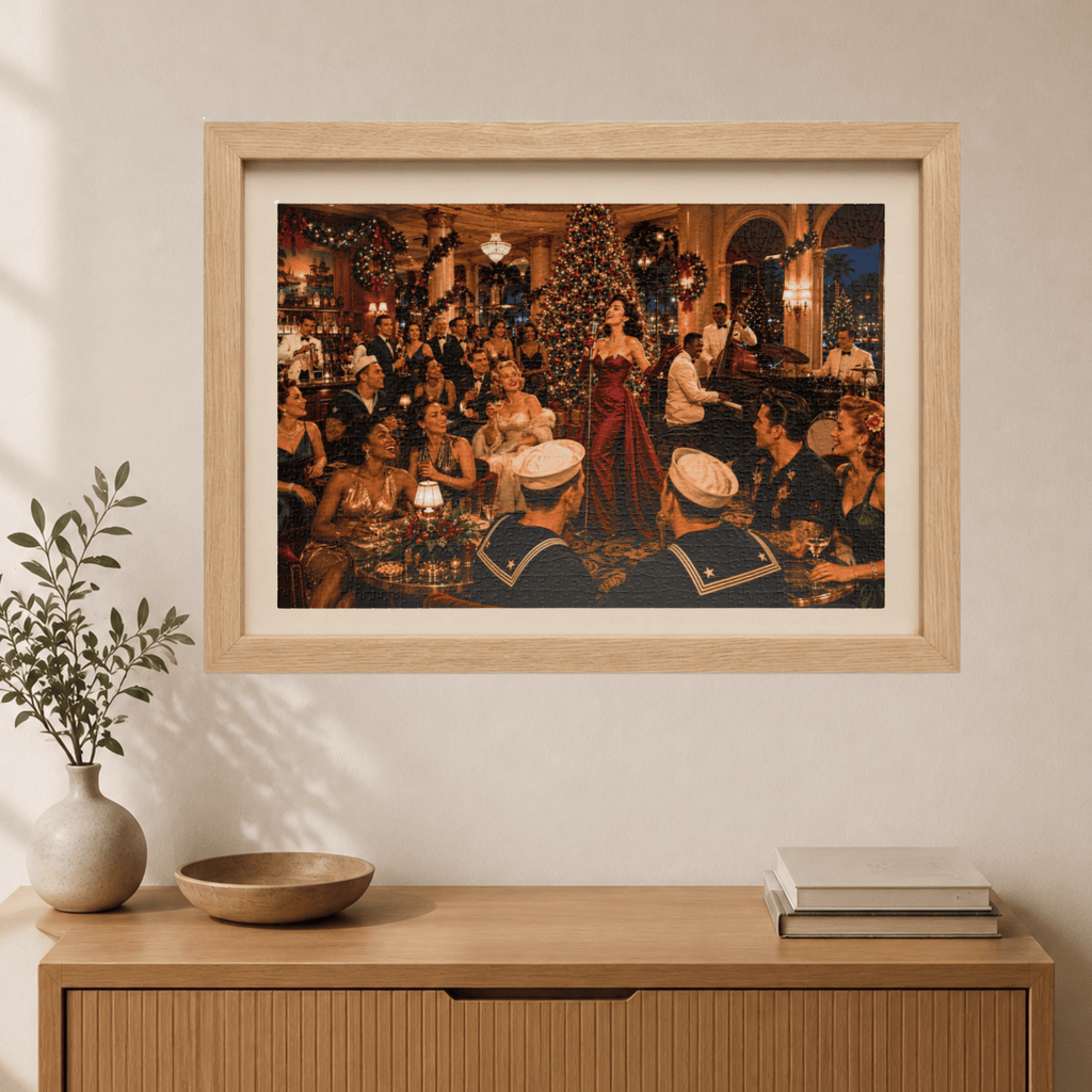 All I Want for Christmas Is Trouble – Vintage Christmas Party Art Puzzle