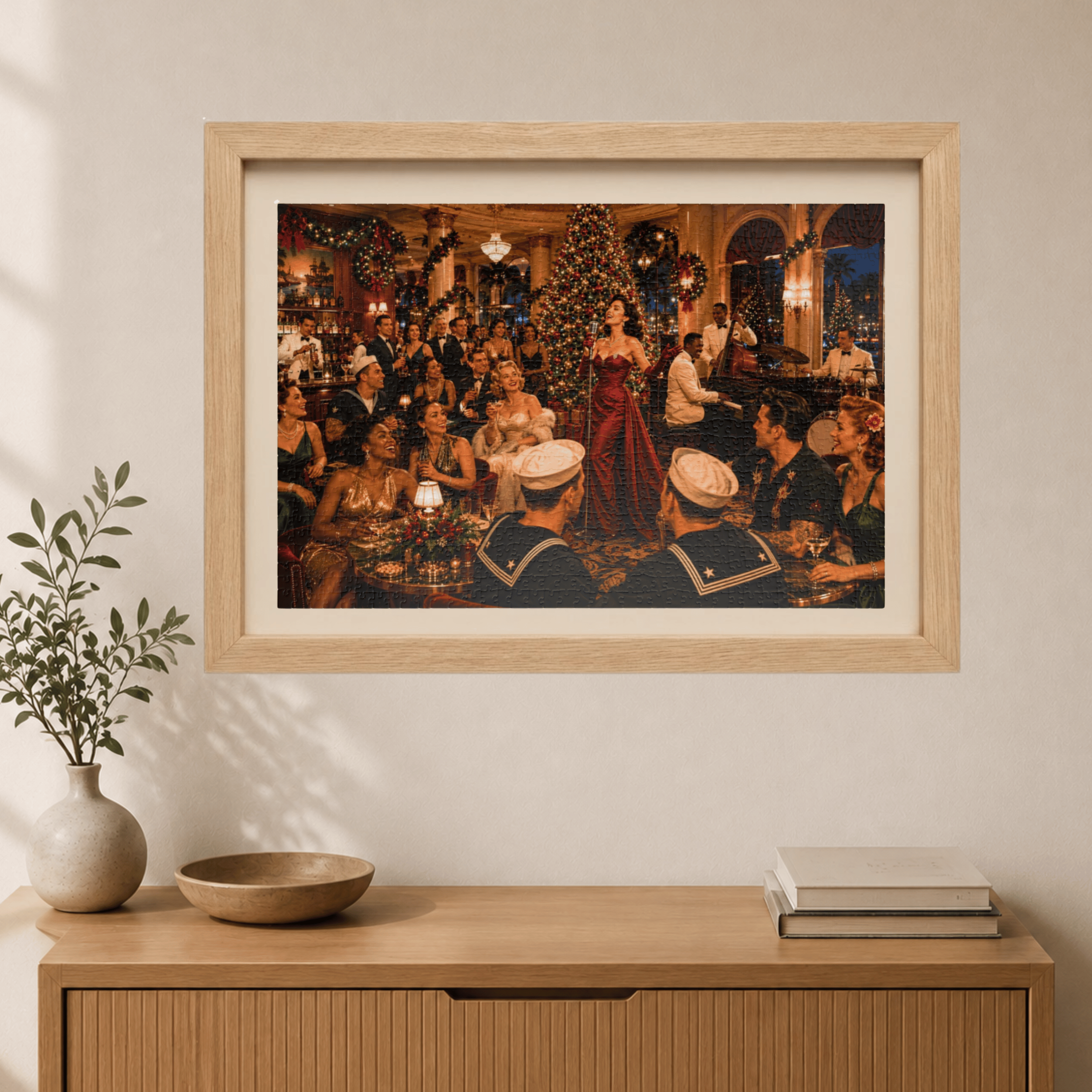 All I Want for Christmas Is Trouble – Vintage Christmas Party Art Puzzle