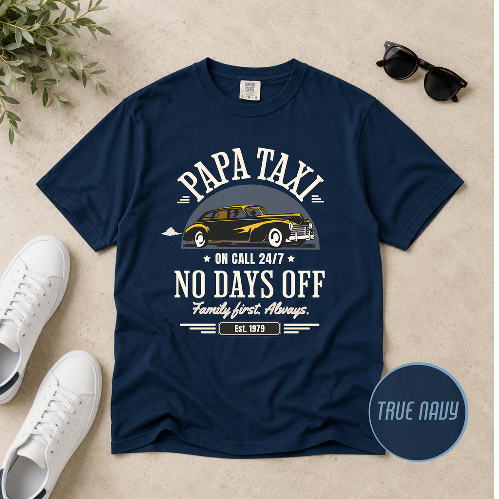 Papa Taxi Since 1979 T-Shirt – Father's Day Gift for Dad