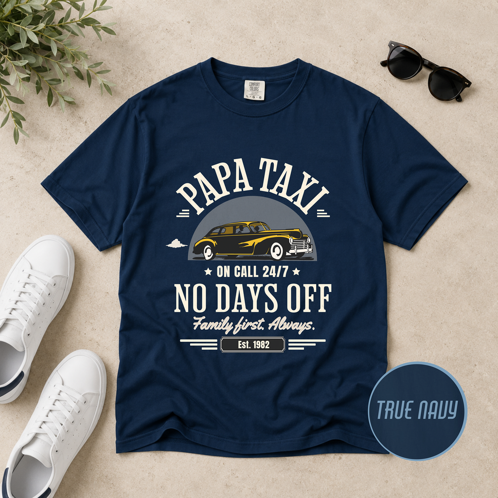 Papa Taxi Since 1982 T-Shirt – Father's Day Gift for Dad
