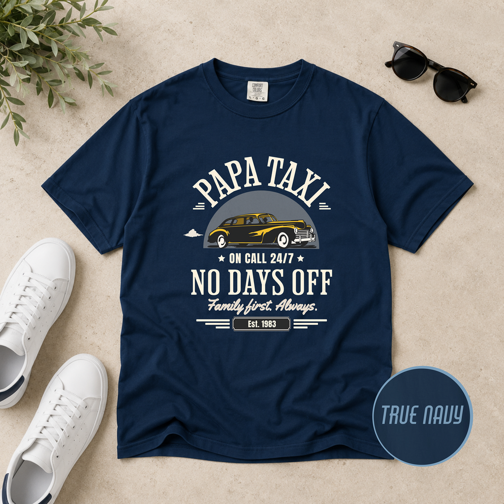 Papa Taxi Since 1983 T-Shirt – Father's Day Gift for Dad