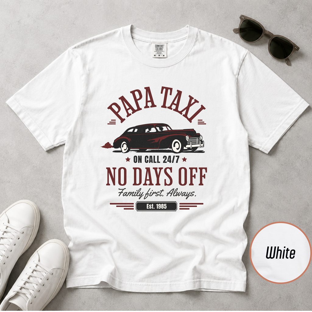 Papa Taxi Since 1985 T-Shirt – Father's Day Gift for Dad